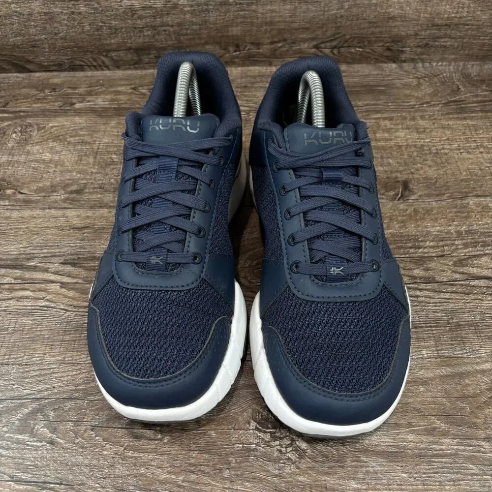 Kuru Quantum 2 Shoes Men's 8.5 Wide Indigo Blue Slate Gray Walking Running